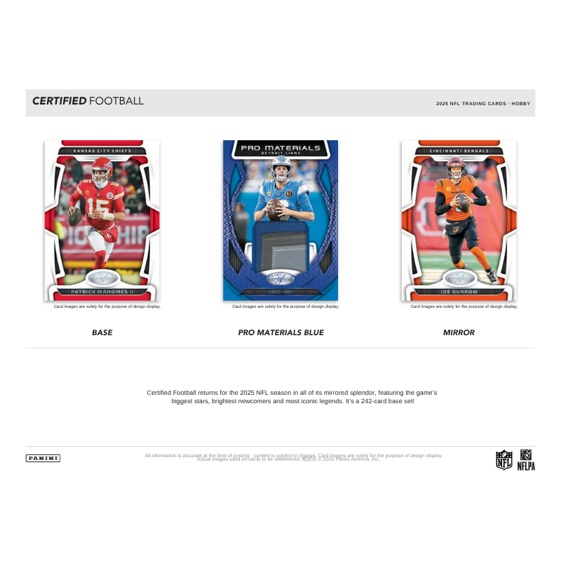 2025 Panini Certified Football Hobby Box